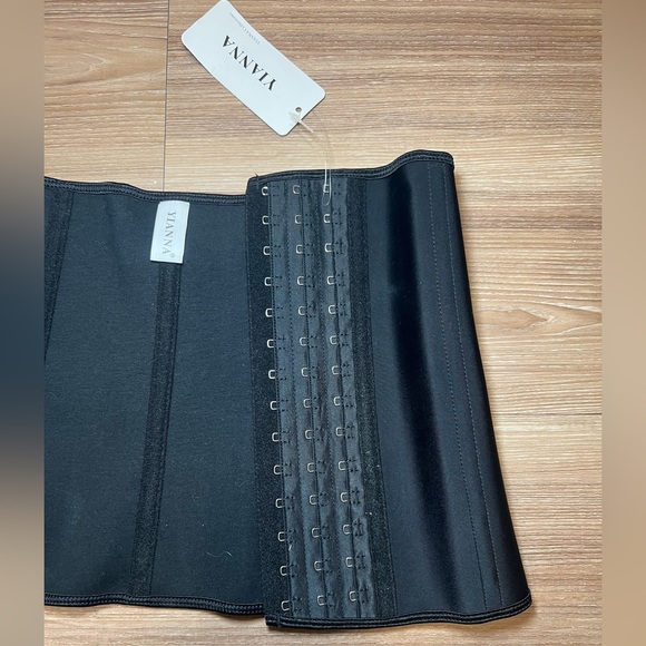 Women’s Underbust Latex Waist Trainer Corset Hourglass Shaper Size S Black - Picture 9 of 12